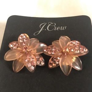 JCrew Pink Flower Earrings